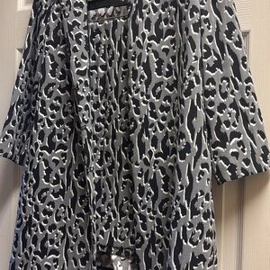 Stylish Black and Gray Women's Jacket with matching Skirt